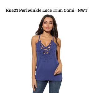 Rue21 Periwinkle Lace Trim Cami • NWT